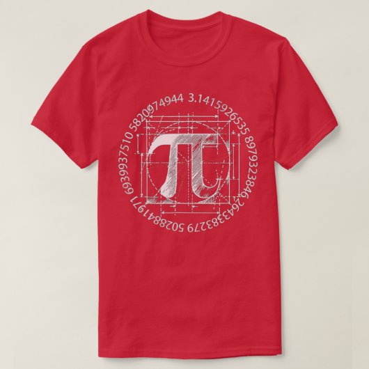カッコいいヴィンテージレトロPi 3 Tシャツ (デザイン正面)