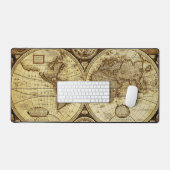 カッコいいヴィンテージ旧世界地図 デスクマット (キーボード&マウス)