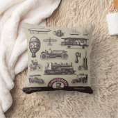 カッコいいヴィンテージ欧米交通 クッション (ブランケット)