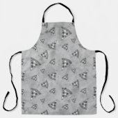 カッコいいヴィンテージ白黒灰色 エプロン (正面)
