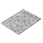 カッコいいヴィンテージ白黒灰色 ノートブック (左側)