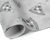 カッコいいヴィンテージ白黒灰色 ラッピングペーパー (ロールコーナー)