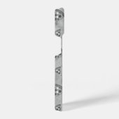 カッコいいヴィンテージ白黒灰色 iPhoneケース (右側面)