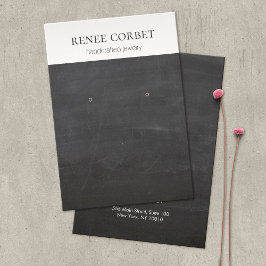 カッコいいヴィンテージ素朴ブラックイヤリングディスプレイカード