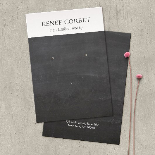 カッコいいヴィンテージ素朴ブラックイヤリングディスプレイカード