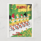 カッコいいヴィンテージ自転車サイクリング旅行ポスター ポストカード (正面)