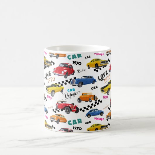 カッコいいヴィンテージ車とクラシック車をすべて1つの場所に コーヒーマグカップ (中央)