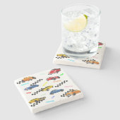 カッコいいヴィンテージ車とクラシック車をすべて1つの場所に ストーンコースター (横)