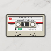カッコいいヴィンテージ音楽カセットテープ 名刺 (裏面)
