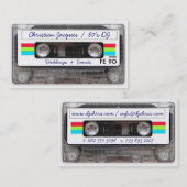 カッコいいヴィンテージ80年代レトロ音楽カセットテおもしろいープ 名刺 (正面/裏面)