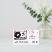 カッコいいヴィンテージ80年代レトロ音楽カセットテおもしろいープ 名刺 (スタンド正面)