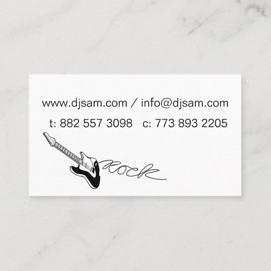 カッコいいヴィンテージ80年代レトロ音楽カセットテおもしろいープ 名刺 (裏面)