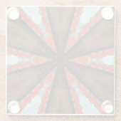 カッコいい万華鏡のように千変万化するパターンの業況 ガラスコースター (裏面)