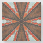 カッコいい万華鏡のように千変万化するパターンの業況 ストーンコースター (正面)