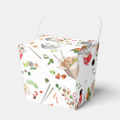 カッコいい中国の食品瓦模様 フェイバーボックス (正面サイド)