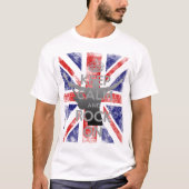 カッコいい保動揺してCalm and Rock On Uk Flag Tシャツ (正面)
