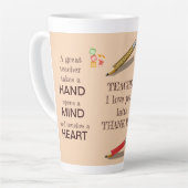 カッコいい先生素晴らしの感謝のために カフェラテマグ (左アングル)