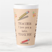 カッコいい先生素晴らしの感謝のために カフェラテマグ (正面)
