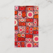 カッコいい円オモダンレンジ赤モザイクタイル 名刺 (裏面)