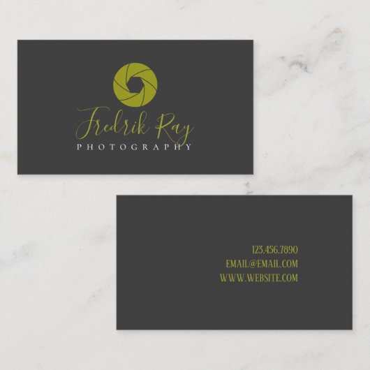 カッコいい写真家名刺 名刺 (正面/裏面)