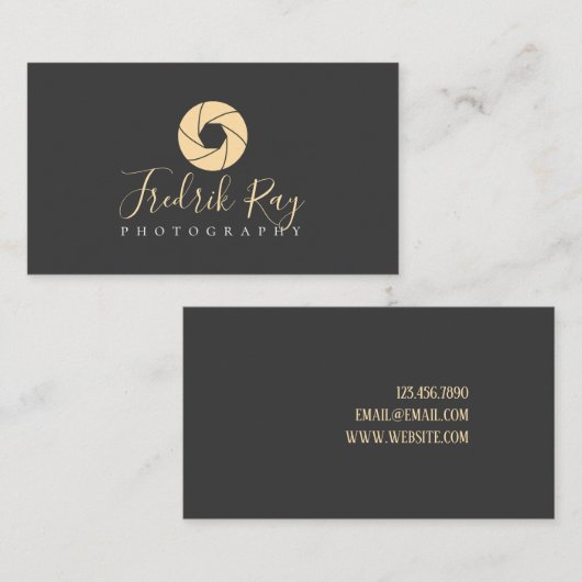 カッコいい写真家名刺 名刺 (正面/裏面)