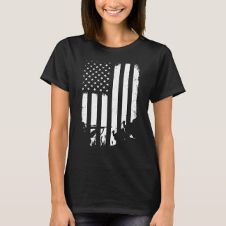 カッコいい動揺してヴィンテージ米国国旗のトルコ狩り Tシャツ