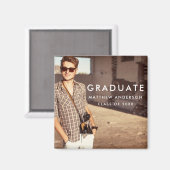 カッコいい卒業モダン発表写真 マグネット (正面/裏面)