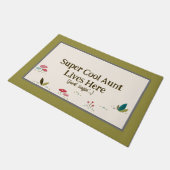 カッコいい叔母おもしろいカスタム ドアマット (アングル)