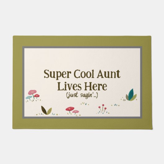 カッコいい叔母おもしろいカスタム ドアマット (正面)