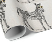 カッコいい可愛いおもしろいトレンディー眼鏡のゼブラスケッチ ラッピングペーパー (ロールコーナー)