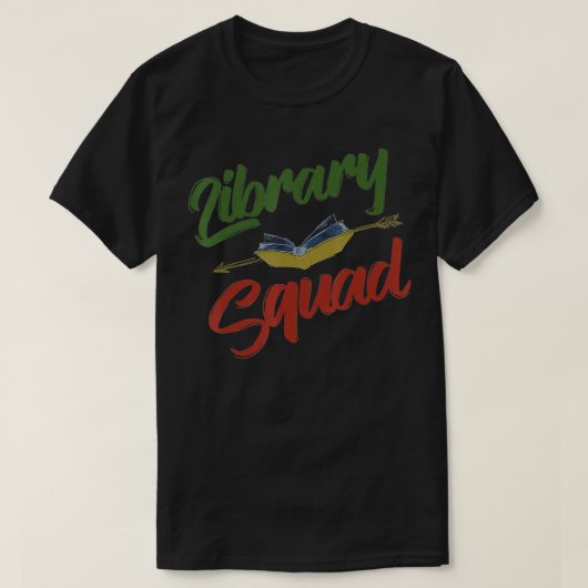 カッコいい図書班おもしろい図書読み手 Tシャツ (デザイン正面)