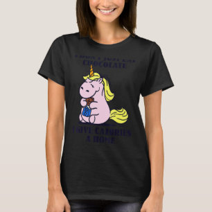 カッコいい声明チョコレート皮肉な食べ物ウィットなジョーク Tシャツ