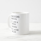 カッコいい大工のじいちゃん コーヒーマグカップ (正面左)