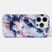 カッコいい大理石テクスチャ青ピンク白 Case-Mate iPhoneケース (裏面 (横))