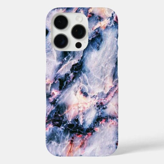 カッコいい大理石テクスチャ青ピンク白 Case-Mate iPhoneケース (裏面)
