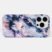 カッコいい大理石テクスチャ青ピンク白 Case-Mate iPhoneケース (裏面 (横))
