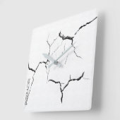 カッコいい大理石 スクエア壁時計 (傾斜)