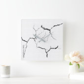 カッコいい大理石 スクエア壁時計 (ホーム)