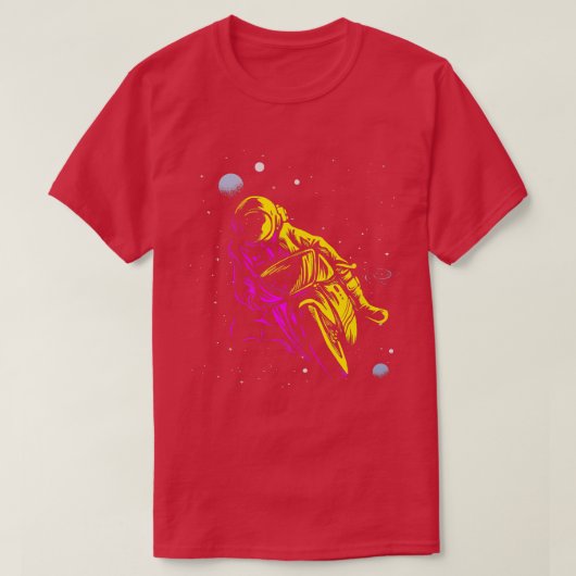 カッコいい宇宙探査機シャトル宇宙飛行士アース・プレミウ Tシャツ (デザイン正面)