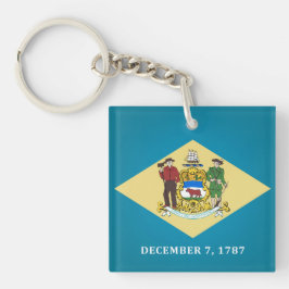 カッコいい州オブデラウェア州旗 キーホルダー