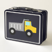 カッコいい建築ダンプトラック名の追加 メタルランチボックス (裏面)