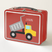 カッコいい建築ダンプトラック名を追加メタルランチ メタルランチボックス (正面)