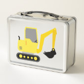 カッコいい建築ディガーのトラック名の追加 メタルランチボックス (裏面)