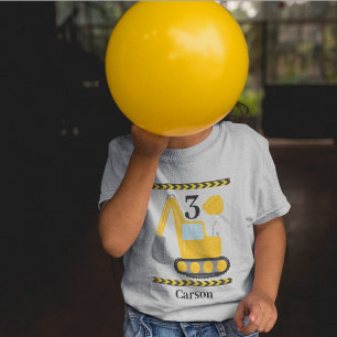 カッコいい建築掘カスタム削機子供の誕生日 トドラーTシャツ