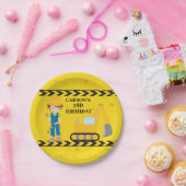 カッコいい建築掘カスタム削機子供の誕生日 ペーパープレート (パーティー)