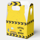 カッコいい建築掘削機子供の誕生日パーティー フェイバーボックス (オープン)