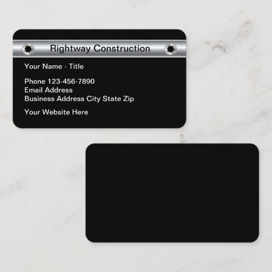 カッコいい建築改造シンプル名刺 名刺 (正面/裏面)