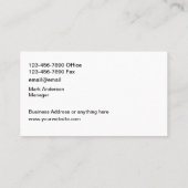 カッコいい建築男らし名刺 名刺 (裏面)