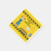 カッコいい建築車カスタム子供の誕生日 スタンダードカクテルナプキン (角)