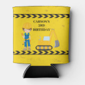 カッコいい建築車カスタム子供の誕生日 缶クーラー (正面)